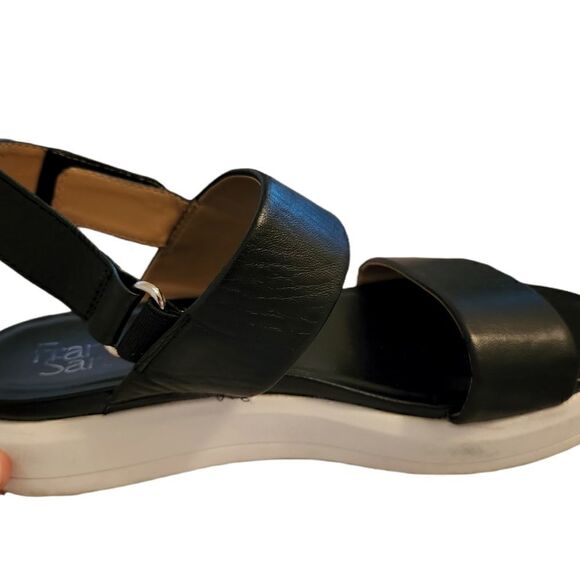 Franco Sarto Shoes - FRANCO Sarto Black Leather Chunky Platform Sandals